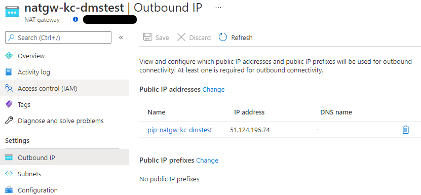 NAT Gateway Public IP