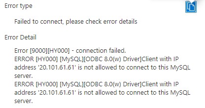 MySQL Connection Error